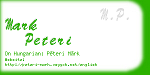 mark peteri business card